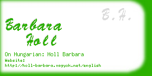barbara holl business card